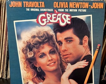 Grease- Original Movie Soundtrack LP, Olivia Newton-John, Grease is the Word, John Travolta, Music gift for her,   VG/VG