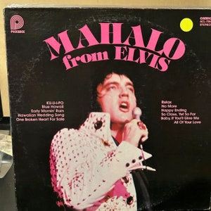 Elvis Presley-&#39;Mahalo From Elvis&quot; Vintage vinyl record album