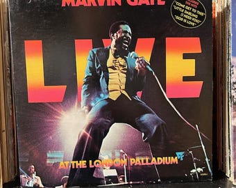 Marvin Gaye- Live at the London Palladium, 33 rpm 12" R & B Vinyl album, Marvin Gaye 2 record set, "Let's Get It On", "inner City Blues"