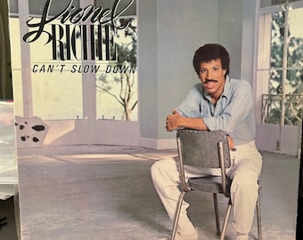 Lionel Richie-"Can't slow Down" vintage vinyl record album, Motown Music, "All Night Long"
