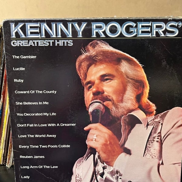 Kenny Rogers-"Greatest Hits" vintage vinyl record album.  "Lucille", "Coward of the county", "The Gambler", "