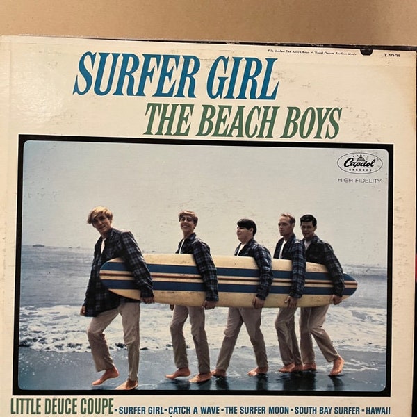 Beach Boys-"Surfer Girl" Vintage vinyl surf rock record album.  "Little Deuce Coupe" "Catch a Wave"