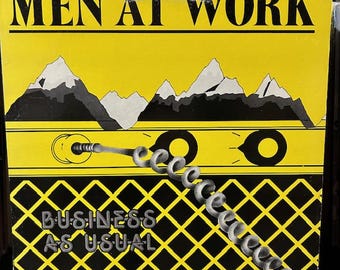 Men at Work-&quot;Business as Usual&quot; vintage vinyl record album, &quot;Who can it be now&quot;, &quot;Down Under&quot;, 80&#39;s music
