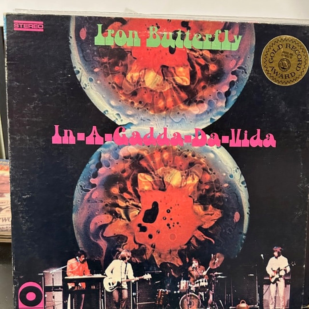 Iron Butterfly Vinyl Record Inagaddadavida. 12 Vinyl Record, 33 Rpm