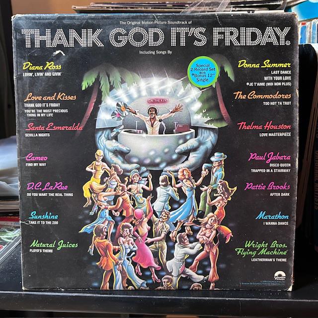 Thank God It's Friday (Original Motion Picture Soundtrack, 33 rpm 12" soul album, disco music, R & B music, Donna Summer, Whitney Houston