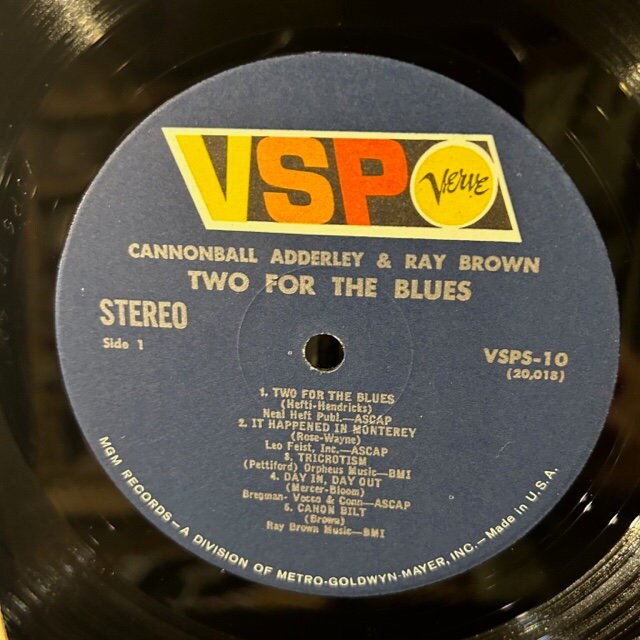 レイ・ブラウンと　キャノンボール・アダレイ Two for the Blues Cannonball Adderley & Ray Brown – Two For The Blues – Vinyl
