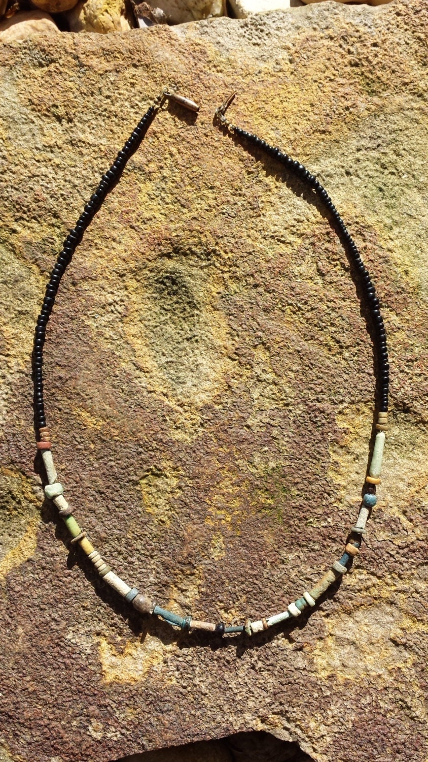 Ancient Egyptian Glass Tomb Beads Necklace 2500 Years Old Etsy