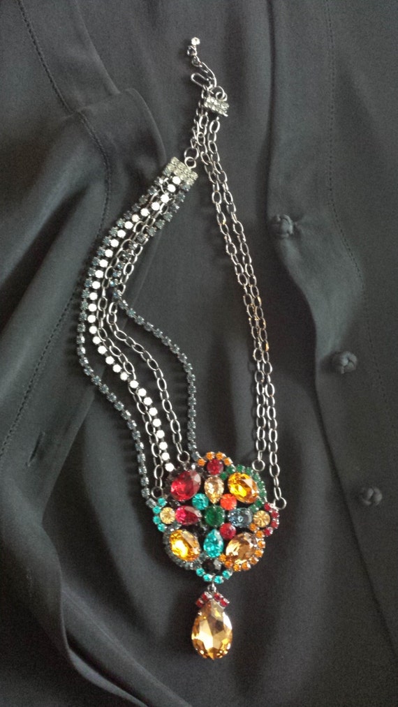 Kenneth Jay Lane - Lady Gaga - Cut Glass NECKLACE… - image 1