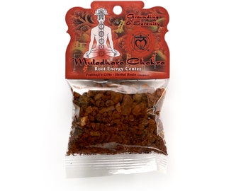 Resin Incense Root Chakra Muladhara - Grounding and Inner Peace - 1.2oz bag