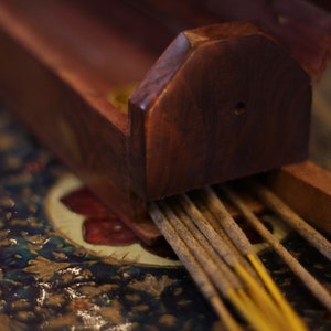 Incense Burner Wooden Box with Storage Decorative Jali Cover image 5