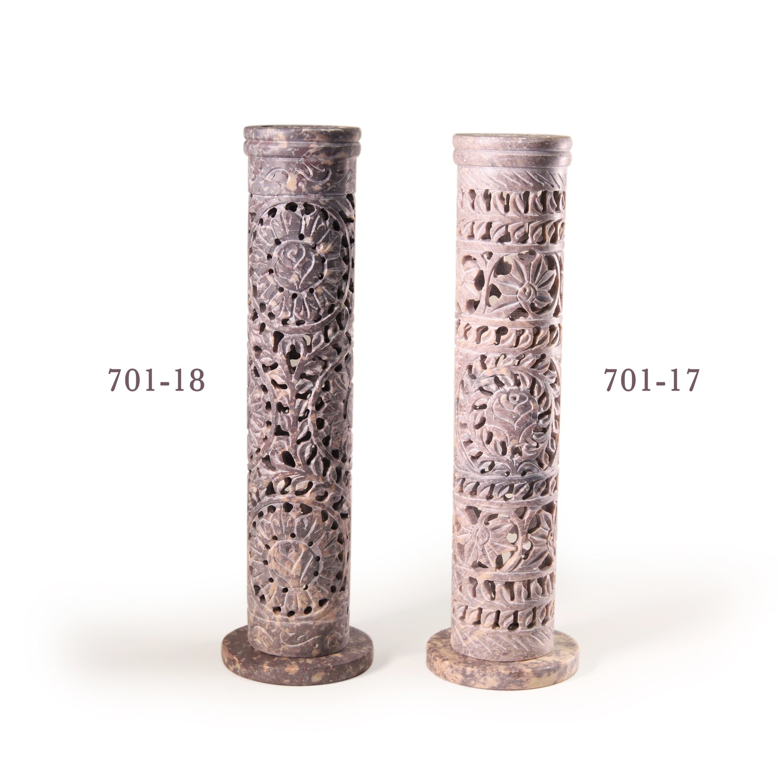 Incense Burner Soapstone Tower Rose Vine Jali Etsy