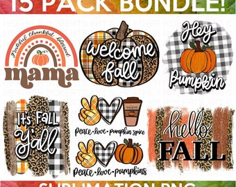 Herbst Sublimation Bundle, Herbst PNG, Herbst PNG, Thanksgiving png, Herbst Png Designs, Herbst Zeichen PNG, Hallo Herbst png, Sublimations, png Dateien