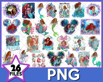 26 Little Mermaid Ariel Live Action PNG Dateien: Ariel Princess, Black Queen, Mermaid Princess - Instant Download