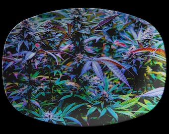 The Rainbow Cannabis Platter/Cannabis Dinnerware/Cannabis Platter/Cannabis Gift/Marijuana Gift/Cannabis in the Kitchen/Cannabis Holiday Gift