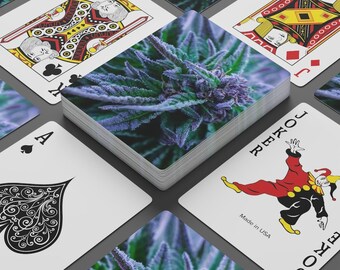 Cannabis Cards-Catturrare  La Mia Attenzione Cannabis Custom Poker Cards/Cannabis Gift/Cannabis Christmas/Christmas