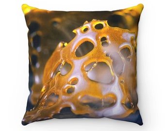 Cera de Cannabis Spun Polyester Square Pillow/Cannabis Pillow/Marijuana Pillow/Cannabis Decor/Marijuana Decor