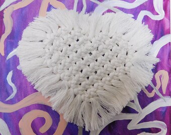 2 Handmade Macrame Heart Shaped Decor Coaster/Next Day Shipping/Make This A Gift By Adding A PopUp Card/Thoughtful Gift/Unique Gift/Birthday