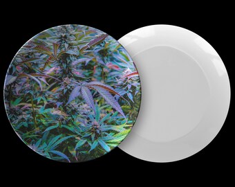 The Rainbow Cannabis Bowl/Cannabis Dinnerware/Cannabis Bowl/Marijuana Plate/Cannabis Gift/Marijuana Gift/Cannabis Holiday Gift