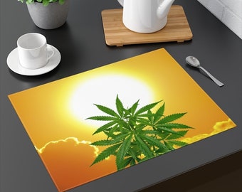 Bella Alba Cannabis Placemat/Cannabis Placemat/Marijuana Placemat/Cannabis in the kitchen/Cannabis decor/Marijuana Decor