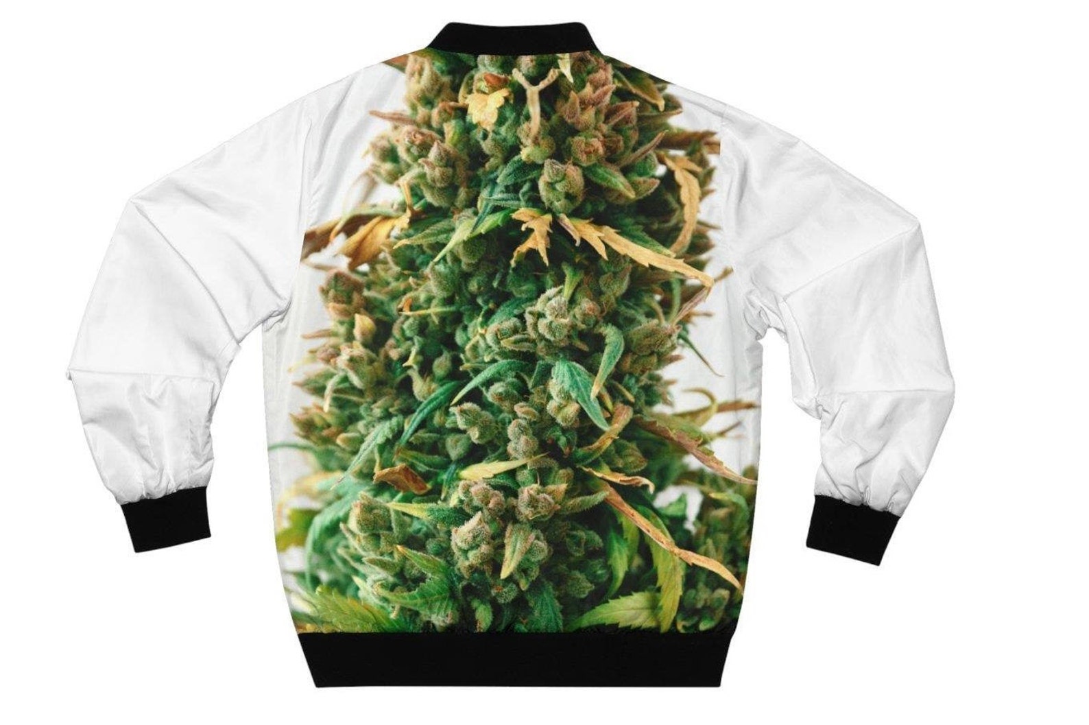 Cannabis Jacket Verde Fioritura Cannabis Bomber Jacket Etsy
