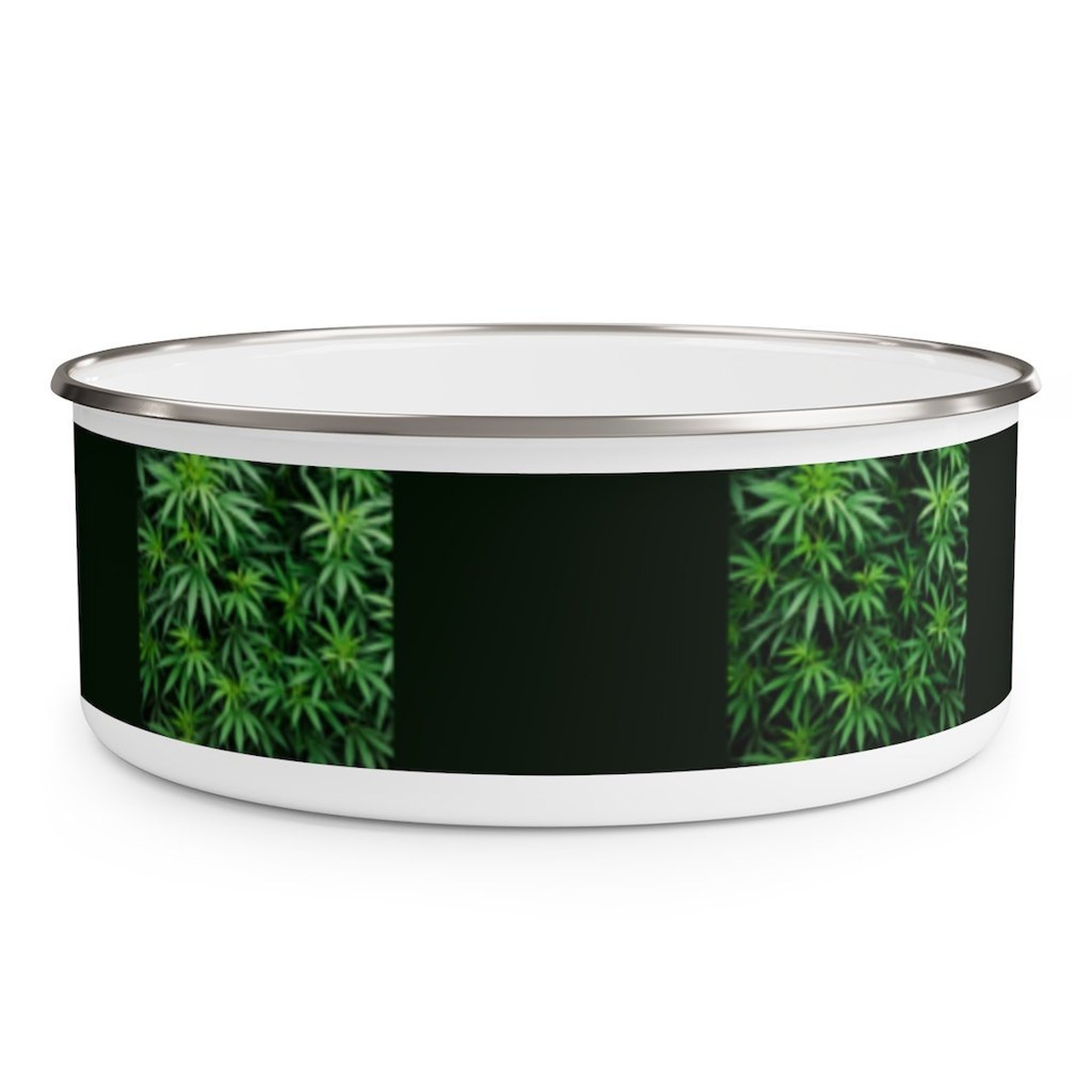 My Cannabis Enamel Bowl & Lid/Cannabis Dinnerware/Cannabis Etsy