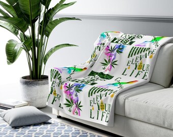 Cannabis For Fuel Sherpa Fleece Blanket/Cannabis Decor/Cannabis Blanket/Cannabis Gift/Marijuana Decor/Marijuana Blanket/