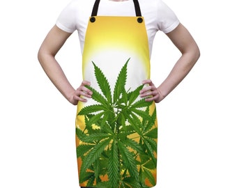 Bella Alba Cannabis Apron/Cannabis Apron/Marijuana Apron/Cannabis in the kitchen/Marijuana in the kitchen/Cannabis Gift/Marijuana Gift