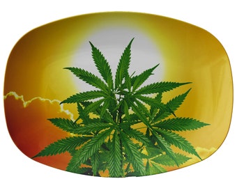 Bella Alba Cannabis Platter/Cannabis Dinnerware/Cannabis Platter/Cannabis Gift/Marijuana Gift/Cannabis in the Kitchen/Cannabis Holiday Gift