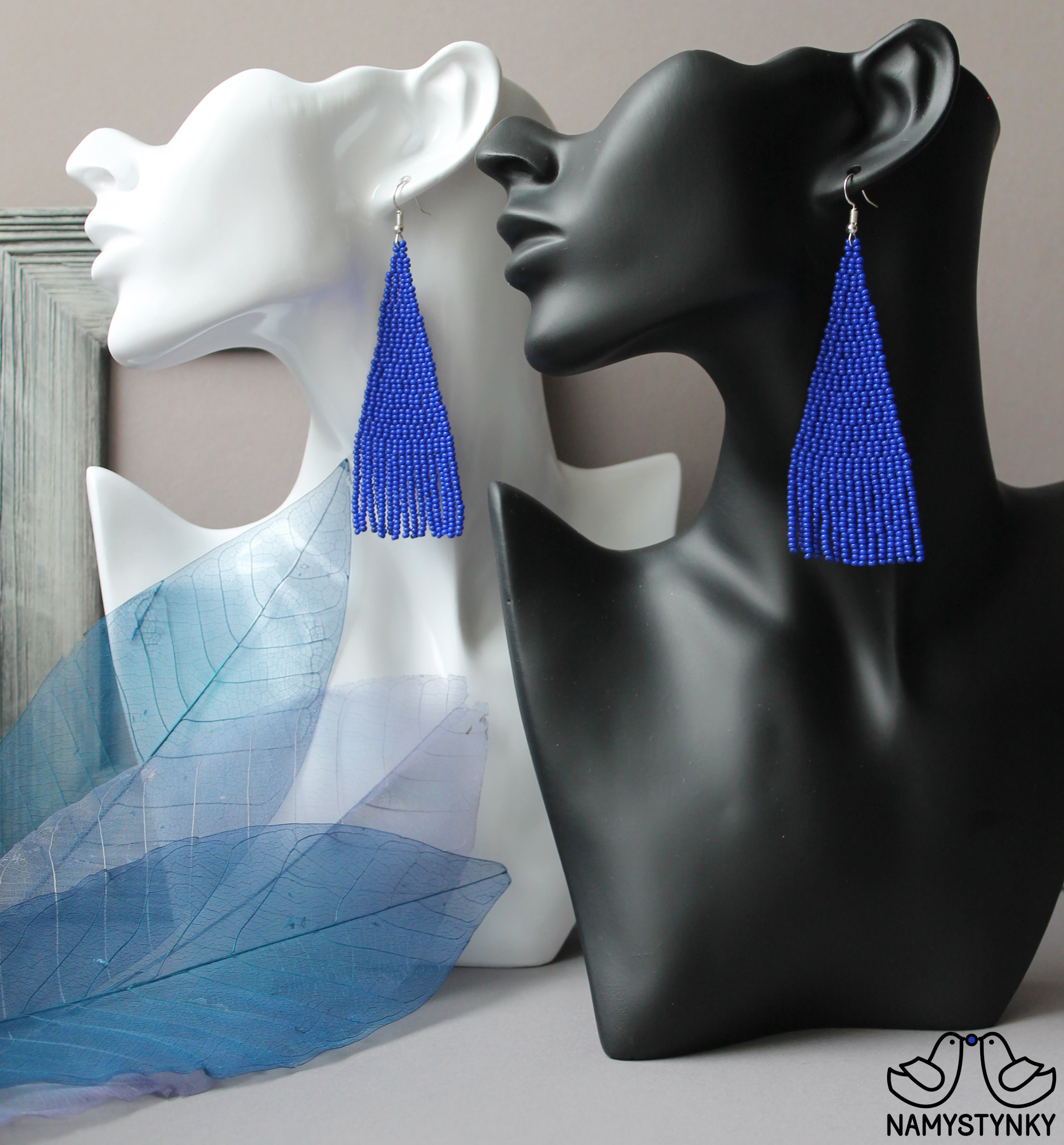 Blue - Handmade Beaded Earrings 53 main image 1