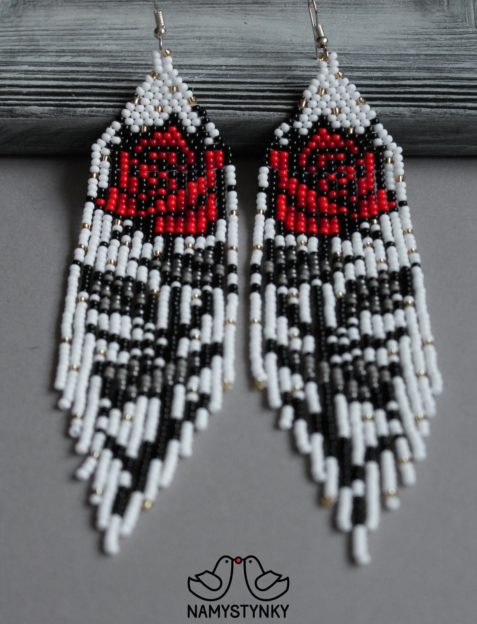 Red roses earrings Flowers earrings Red Long earrings Floral Etsy