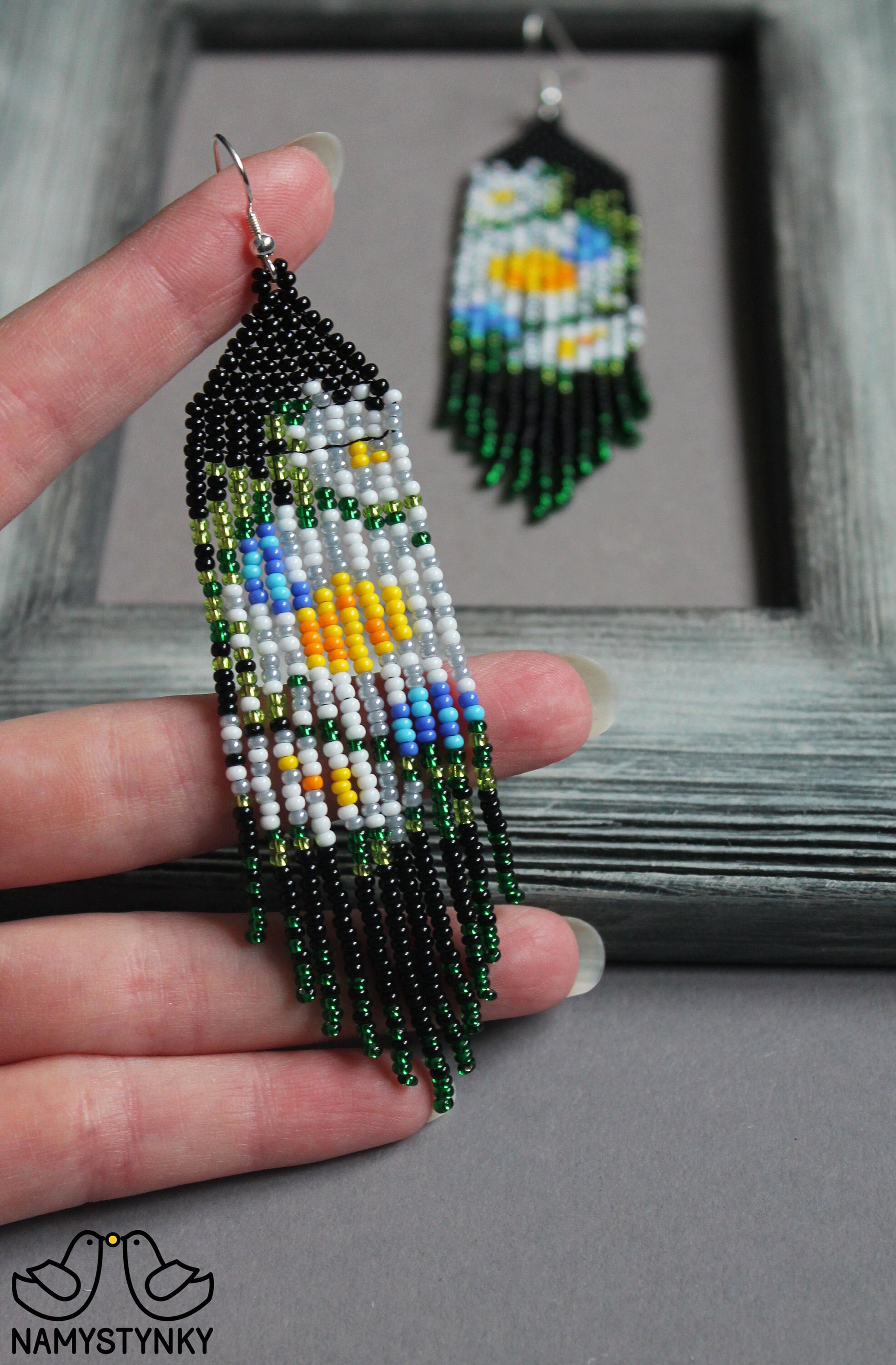 Amani’s Divine Crochet Daisy Stone Earrings