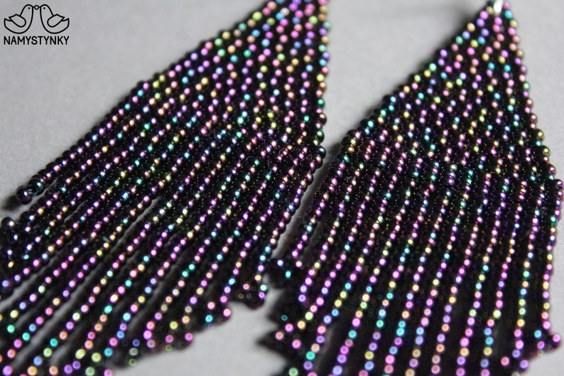 Pink - Purple - Hand Embroidered Fabart Beadwork Earrings by Rangila Dhaga