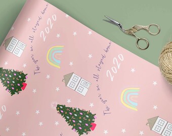 baby pink christmas wrapping paper