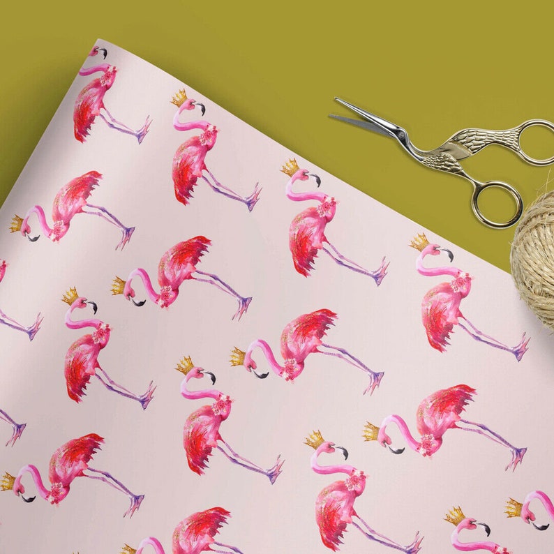 Flamingo Wrapping Paper | Etsy UK