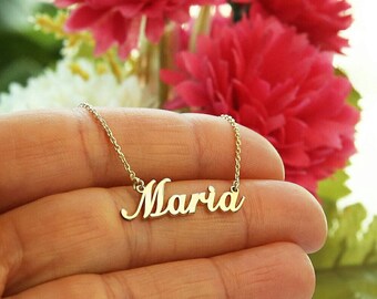 14k Gold Name Necklace,Personalized Necklace,Custom Jewelry,Personalized Gifts,Jx11