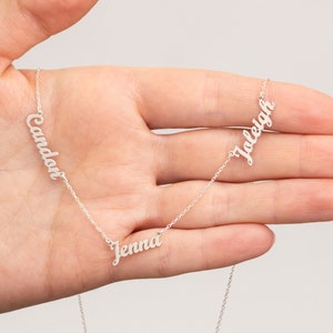 Personalized Name Necklace,Multiple Name   Necklace,  Custom Children  Names Necklace,Personalized Name Necklace,Three Name Necklace,JX28