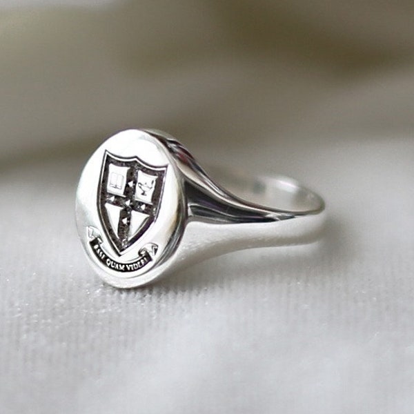 Personalized Coat of Arms Signet Ring, Family Crest Rings, Family Crest Signet Ring, Custom Signet Ring, Crest Ring, Family Rings,Ring-JX21