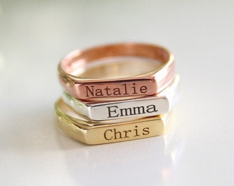 Personalized Name Ring,Dainty  Ring,Pinky Ring,Minimalist Ring,Personalized Jewelry,JX40