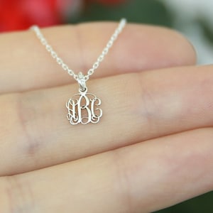 Tiny monogram necklace clearance