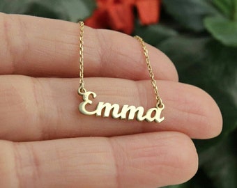 custom name chains real gold