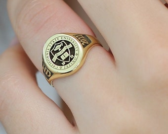 Custom Graduation Ring,Class Ring,University Ring,School Ring,,High School Class Ring,College Ring-JX21