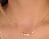 Tiny Gold Name Necklace-Name Necklace-Personalized Name Jewelry-Personalized Name Necklace-Initial Name Necklace-Personalized Gift-JX02