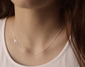Sterling Silver Initial Necklace-Initial Necklace-Dainty Necklace-Letter Necklace-Monogram Necklace-Personalized Necklace-Bridesmaid-JX01