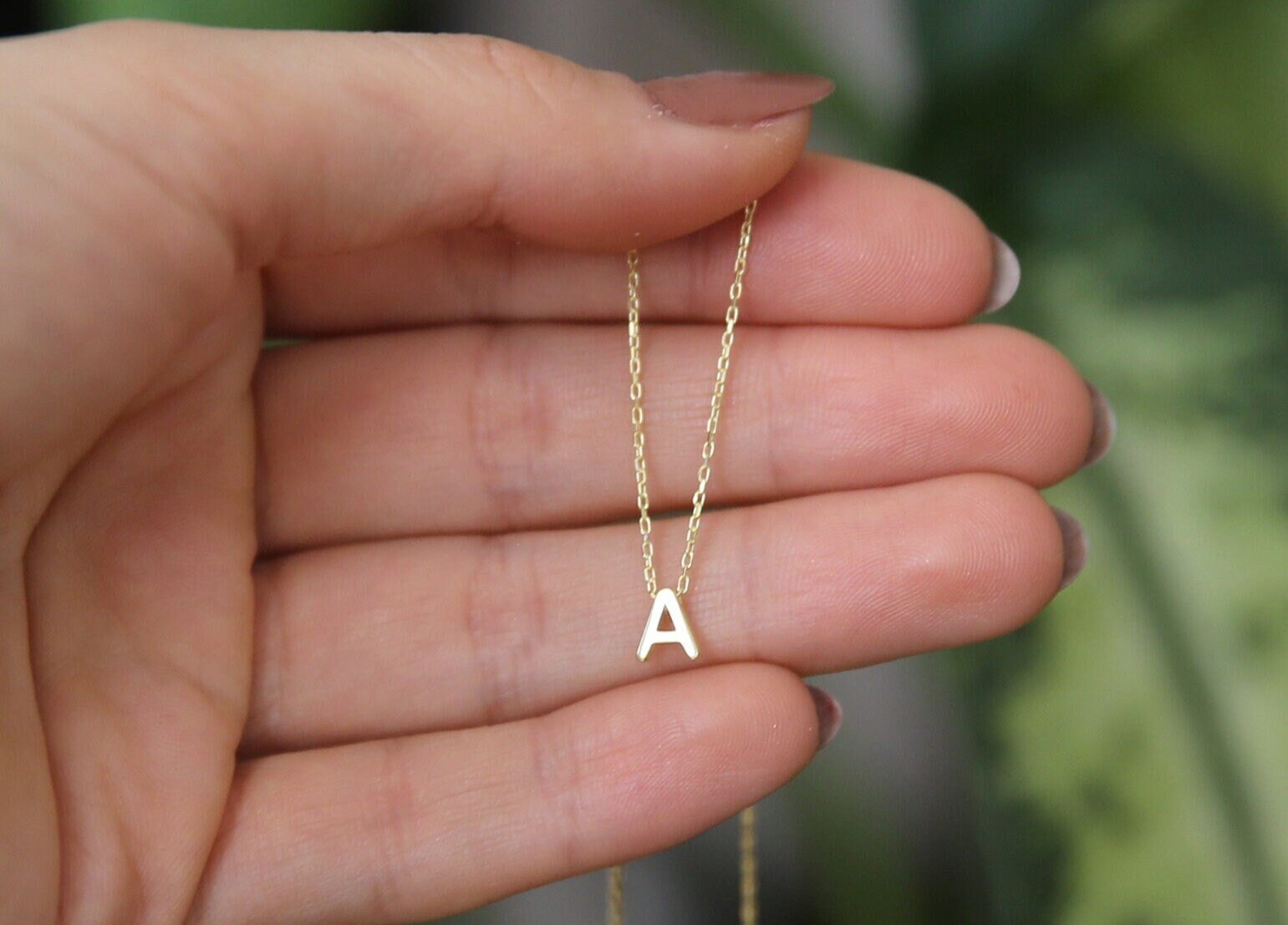 Tiny Initial Necklace Personalized Letter Necklace,Personalized Neckl…