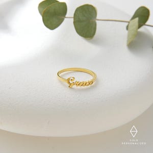 Sterling Silver Name Ring-Personalized Ring-Customized jewelry-Letter Rings-Initial Ring-JX08