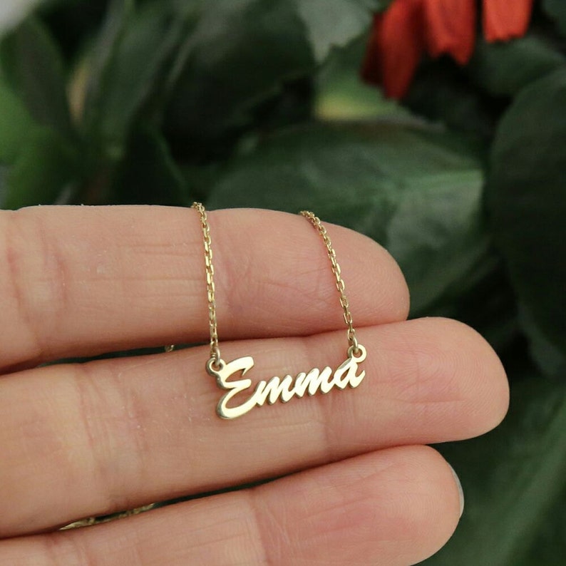 Name Choker NecklaceChoker Necklace GoldBridesmaid Etsy