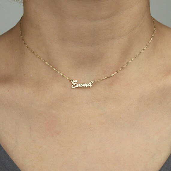 gold name choker