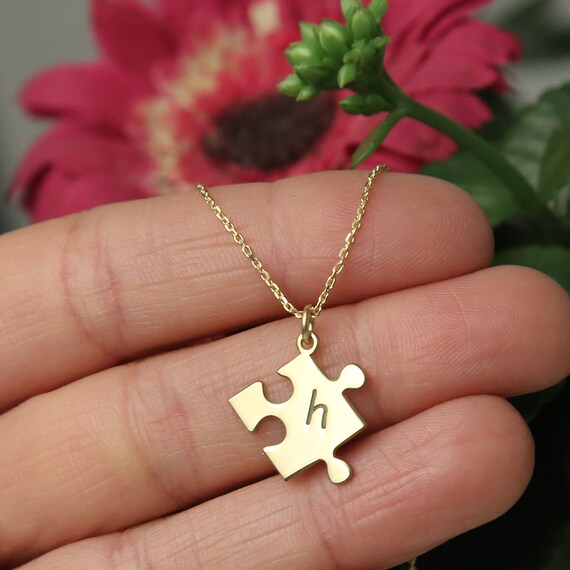 Personalized Puzzle NecklaceGold Puzzle NecklacePersonalized Etsy