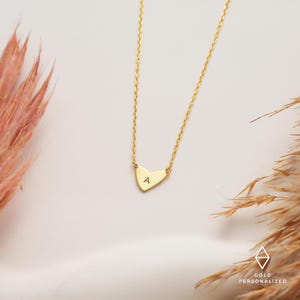 Sterling Silver Initial Heart Necklace,Initial Necklace in Sterling Silver,Gold and Rose Gold Necklace,Personalized Jewelry,JX35
