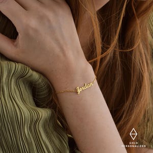Dainty Custom Name Bracelet,Handmade Name Charm Jewelry,Delicate Stackable Bracelets,Gift for Mom,JX14